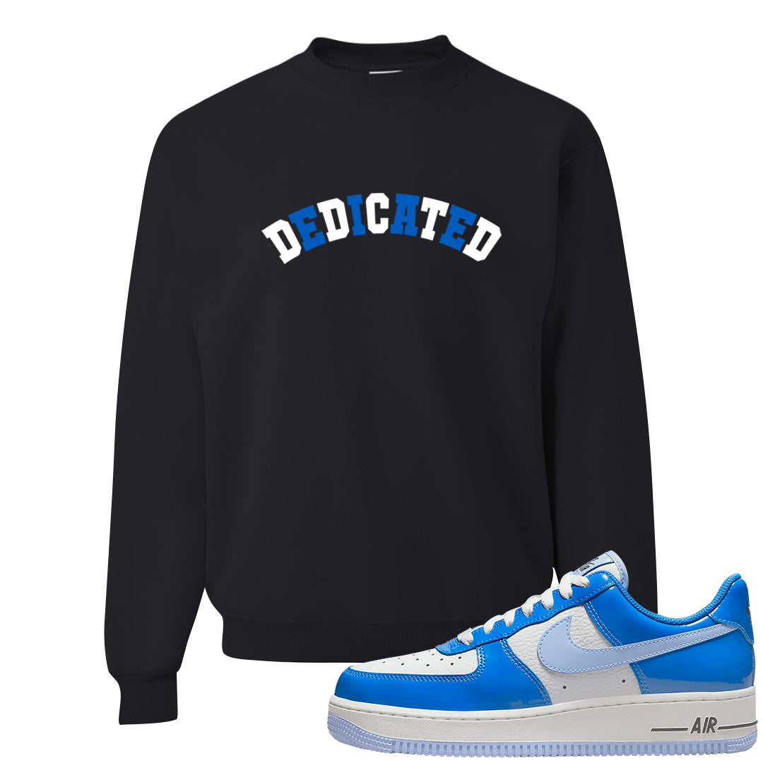 Blue White AF1s Crewneck Sweatshirt | Dedicated, Black