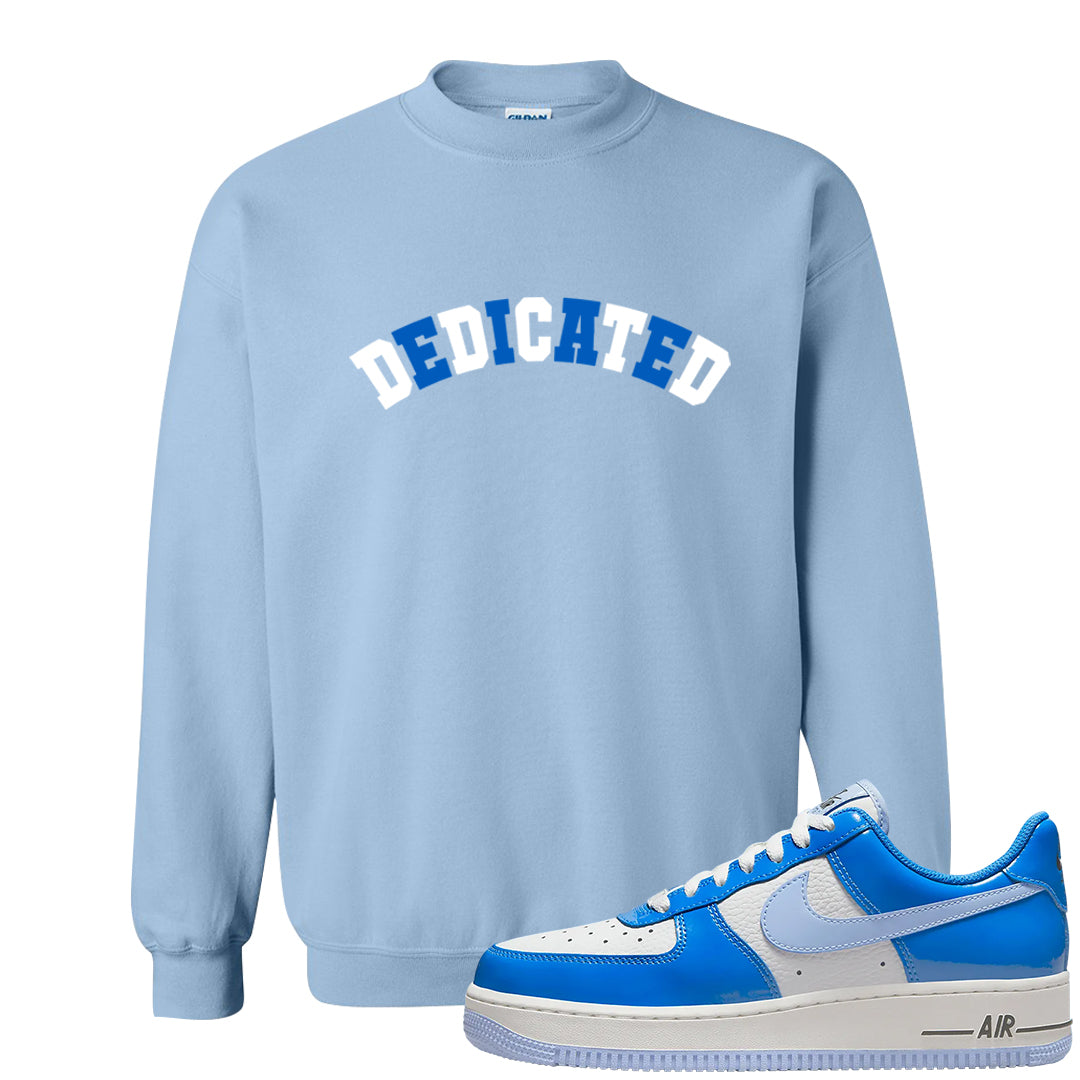 Blue White AF1s Crewneck Sweatshirt | Dedicated, Light Blue