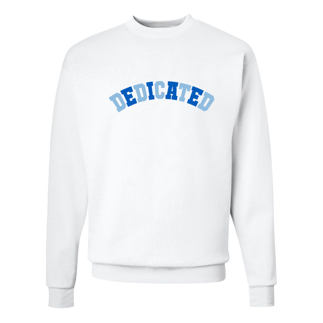 Blue White AF1s Crewneck Sweatshirt | Dedicated, White
