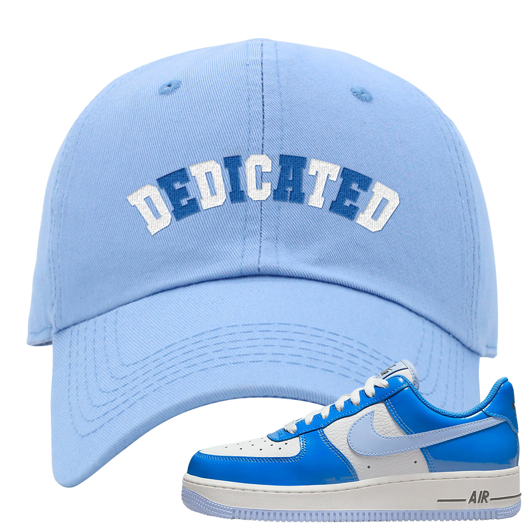 Blue White AF1s Dad Hat | Dedicated, Sky Blue
