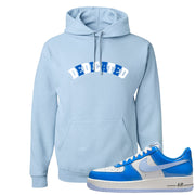 Blue White AF1s Hoodie | Dedicated, Light Blue