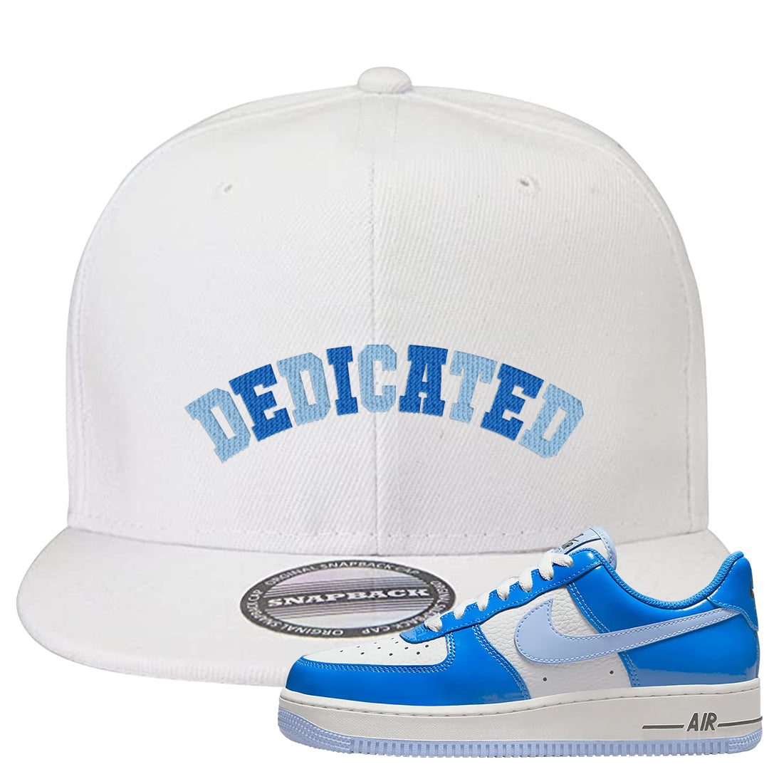 Blue White AF1s Snapback Hat | Dedicated, White