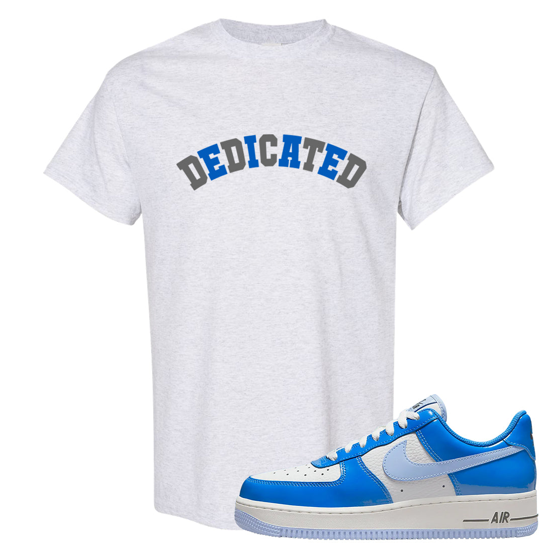 Blue White AF1s T Shirt | Dedicated, Ash