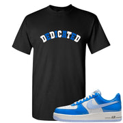 Blue White AF1s T Shirt | Dedicated, Black