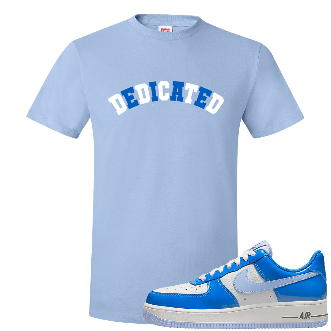 Blue White AF1s T Shirt | Dedicated, Light Blue