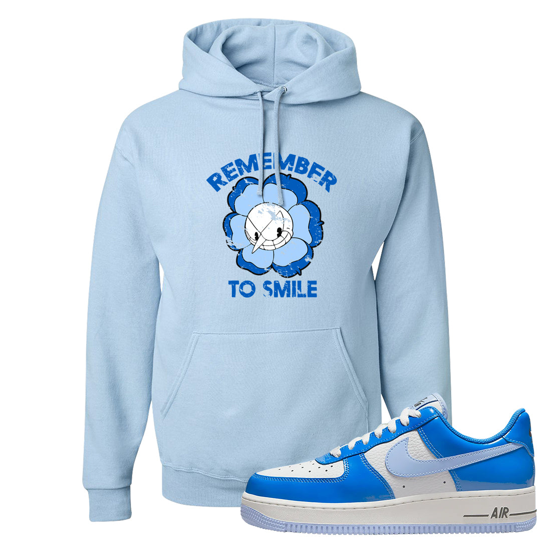 Blue White AF1s Hoodie | Remember To Smile, Light Blue