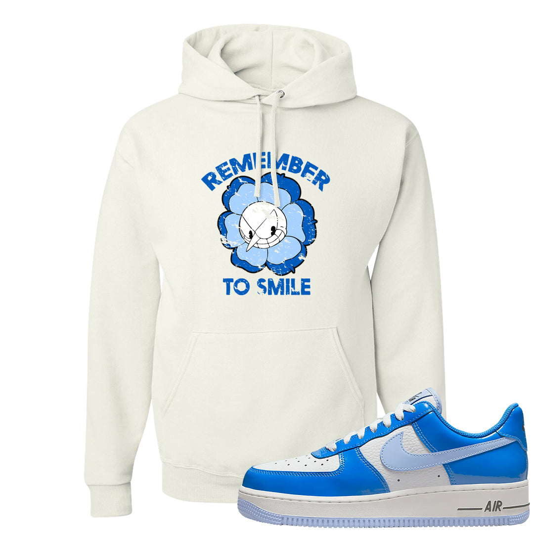 Blue White AF1s Hoodie | Remember To Smile, White