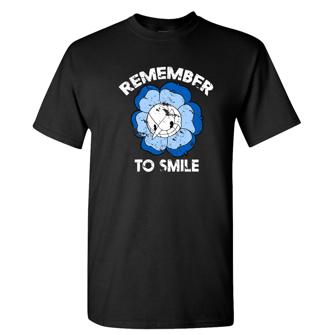Blue White AF1s T Shirt | Remember To Smile, Black