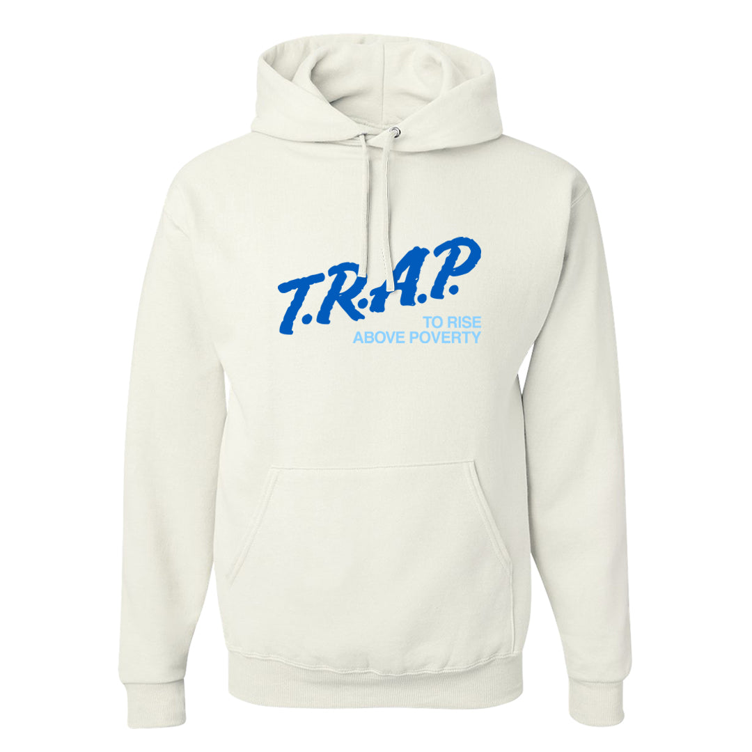 Blue White AF1s Hoodie | Trap To Rise Above Poverty, White