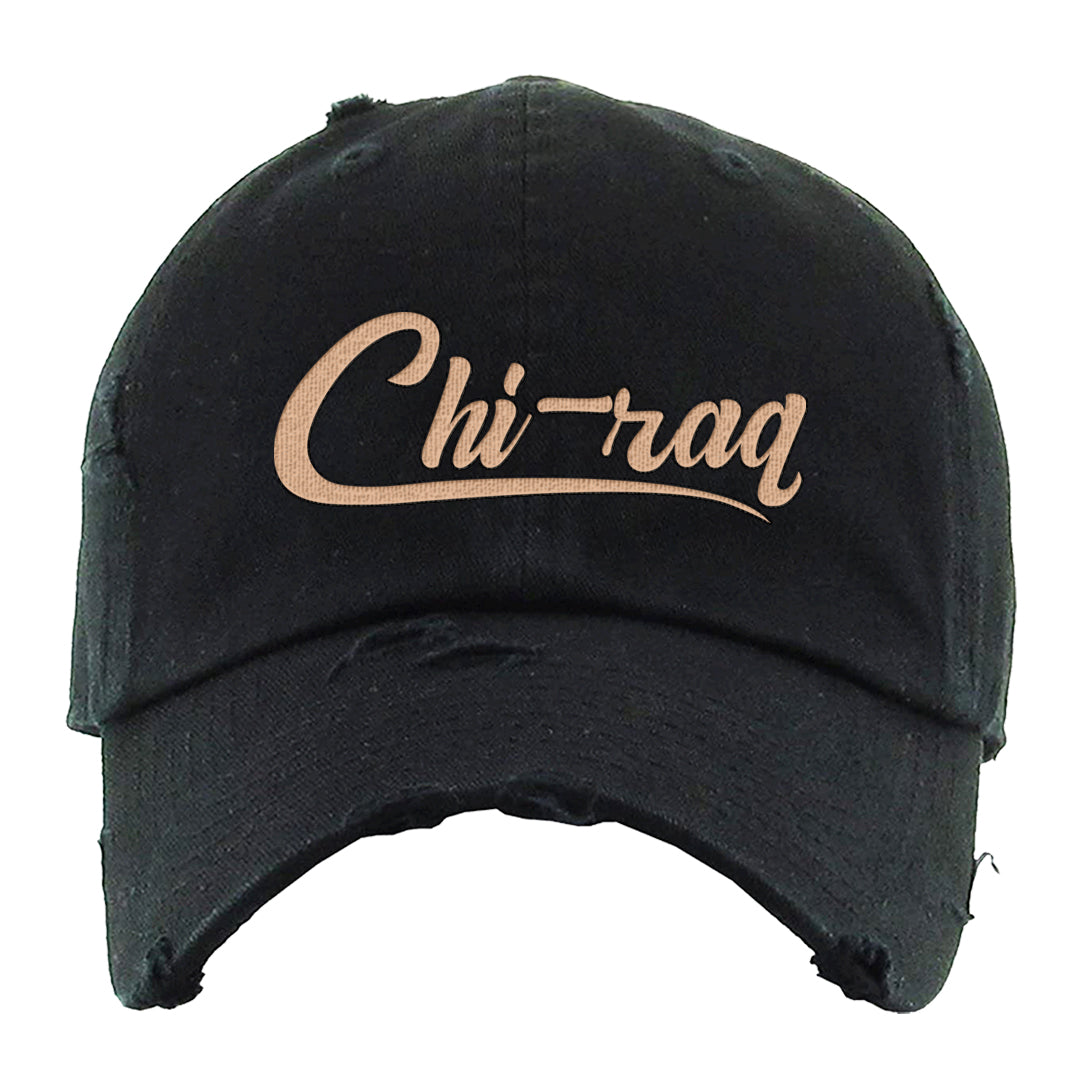 Cappuccino AF 1s Distressed Dad Hat | Chiraq, Black