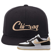 Cappuccino AF 1s Snapback Hat | Chiraq, Black