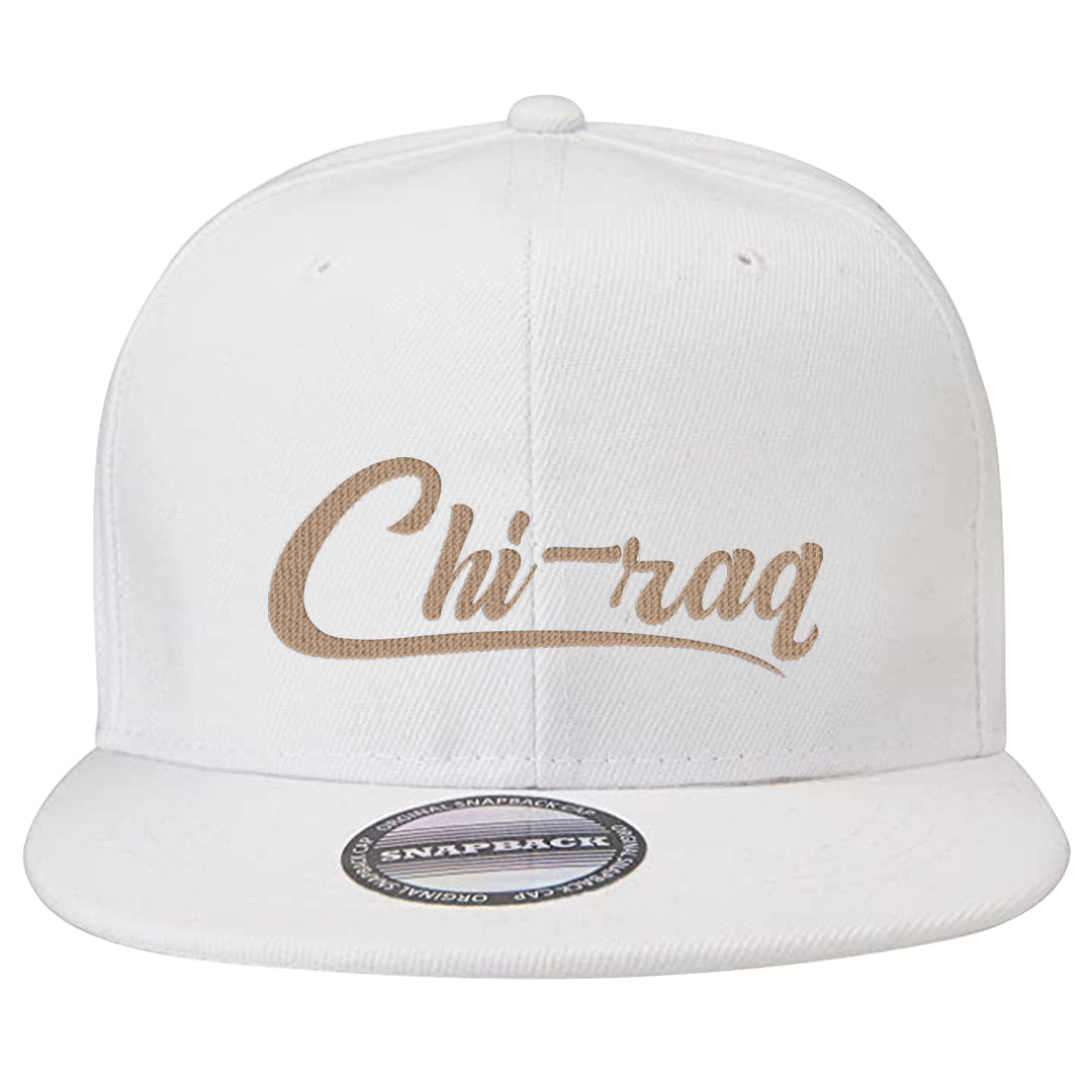 Cappuccino AF 1s Snapback Hat | Chiraq, White