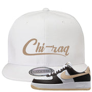 Cappuccino AF 1s Snapback Hat | Chiraq, White