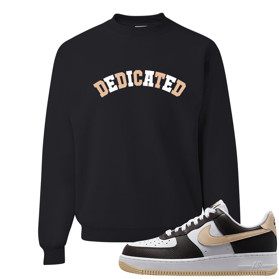 Cappuccino AF 1s Crewneck Sweatshirt | Dedicated, Black