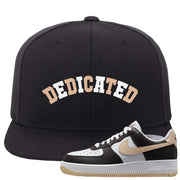 Cappuccino AF 1s Snapback Hat | Dedicated, Black