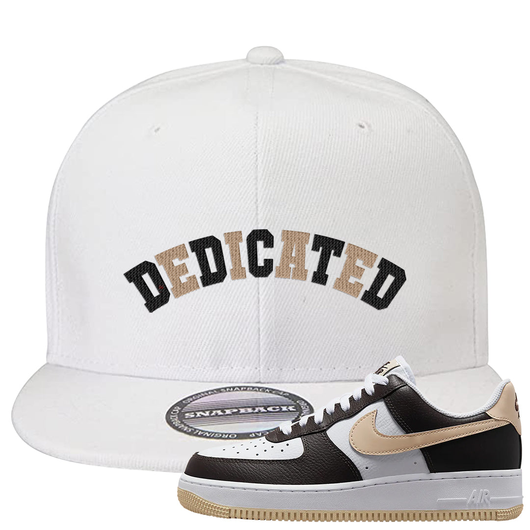 Cappuccino AF 1s Snapback Hat | Dedicated, White