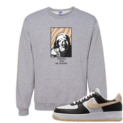 Cappuccino AF 1s Crewneck Sweatshirt | God Told Me, Ash