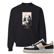 Cappuccino AF 1s Crewneck Sweatshirt | God Told Me, Black