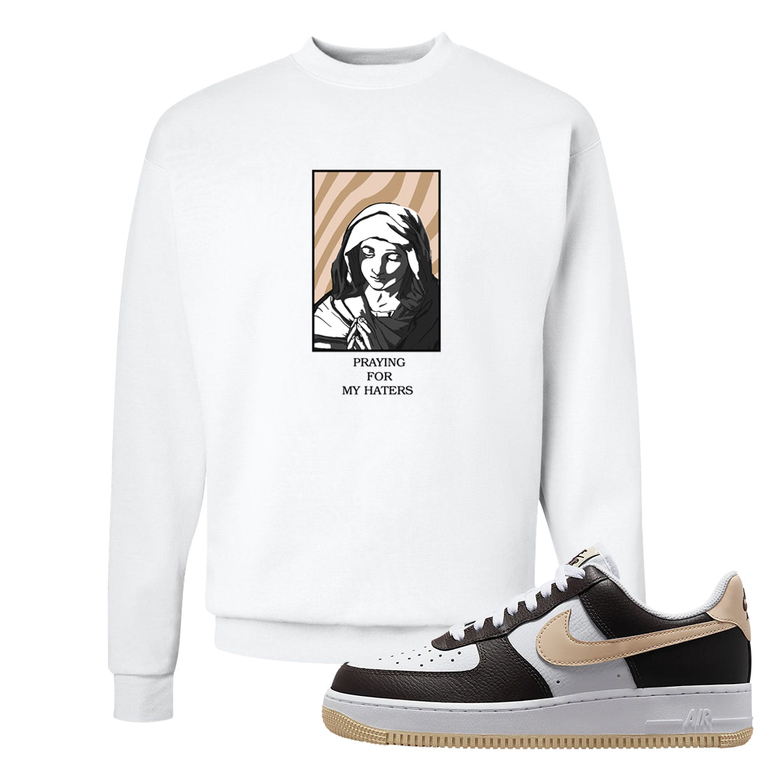 Cappuccino AF 1s Crewneck Sweatshirt | God Told Me, White