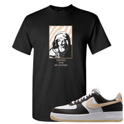 Cappuccino AF 1s T Shirt | God Told Me, Black