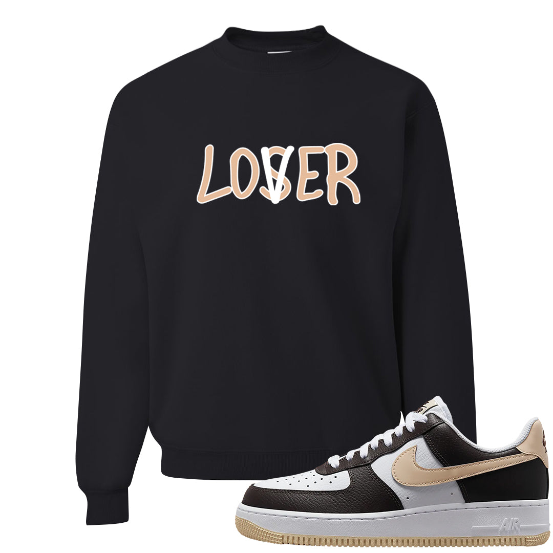 Cappuccino AF 1s Crewneck Sweatshirt | Lover, Black