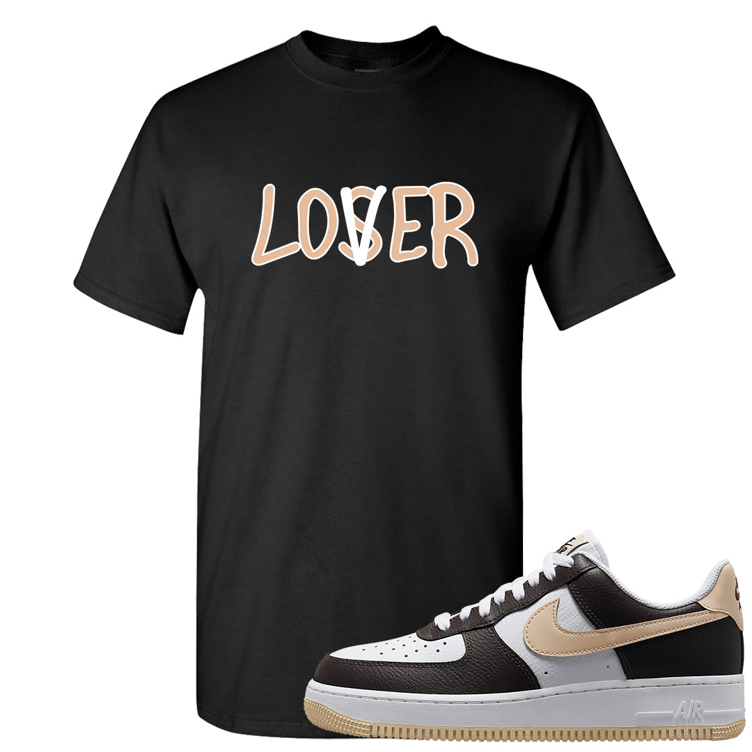 Cappuccino AF 1s T Shirt | Lover, Black
