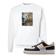 Cappuccino AF 1s Crewneck Sweatshirt | Miguel, White