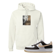 Cappuccino AF 1s Hoodie | Miguel, White