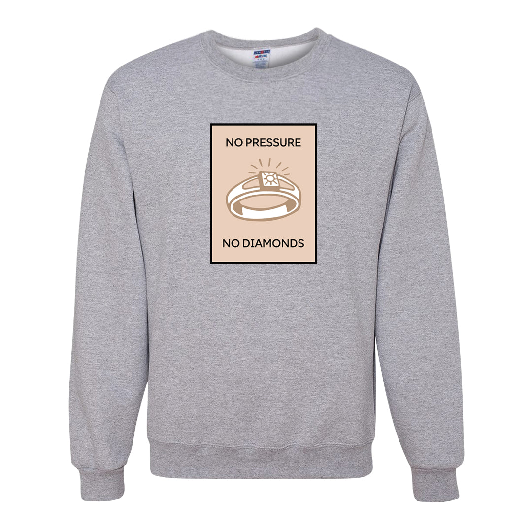Cappuccino AF 1s Crewneck Sweatshirt | No Pressure No Diamond, Ash