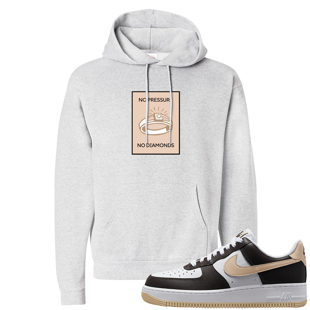 Cappuccino AF 1s Hoodie | No Pressure No Diamond, Ash