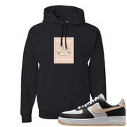 Cappuccino AF 1s Hoodie | No Pressure No Diamond, Black