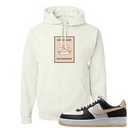 Cappuccino AF 1s Hoodie | No Pressure No Diamond, White