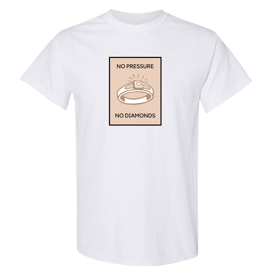 Cappuccino AF 1s T Shirt | No Pressure No Diamond, White