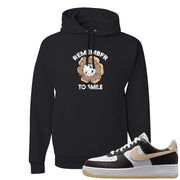 Cappuccino AF 1s Hoodie | Remember To Smile, Black