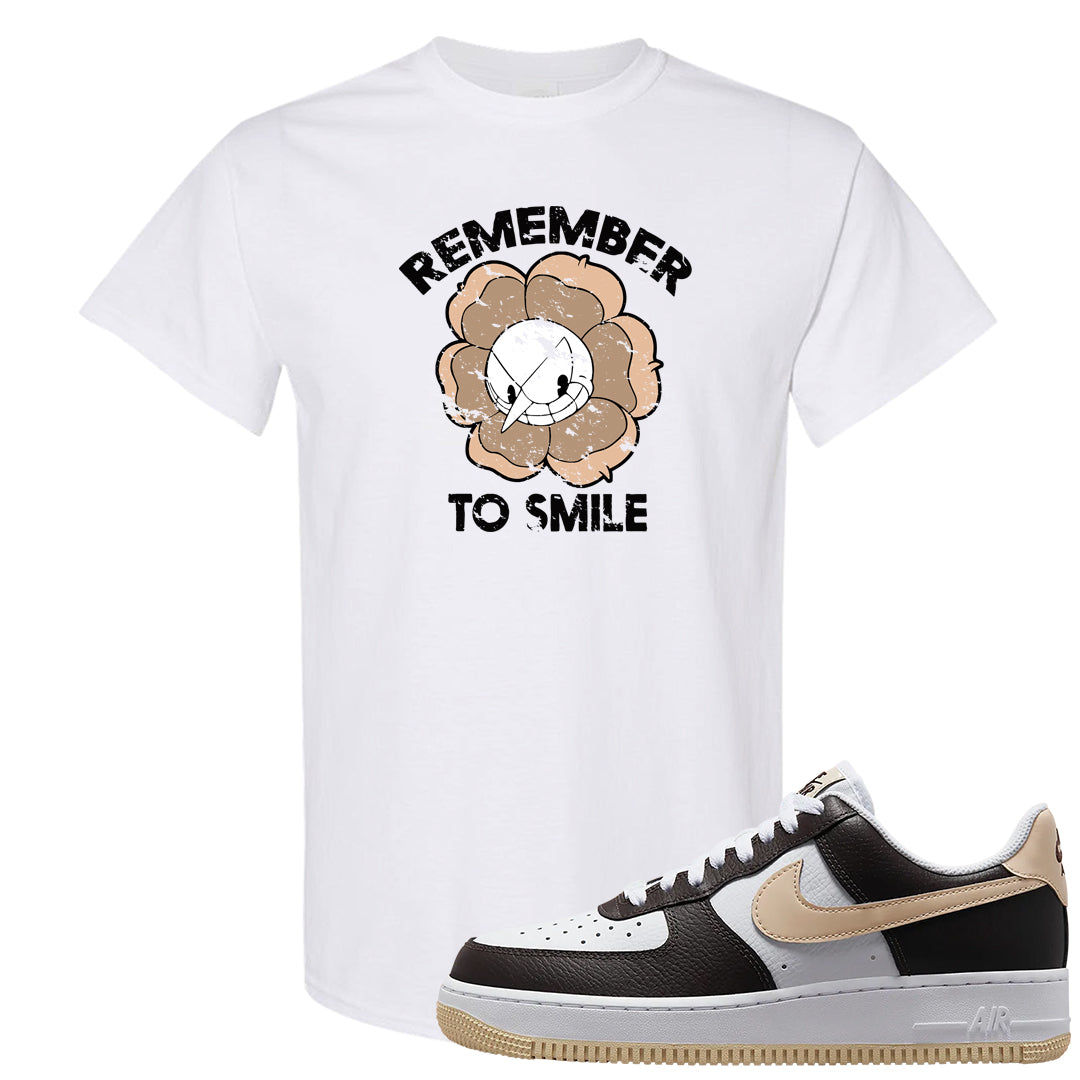 Cappuccino AF 1s T Shirt | Remember To Smile, White