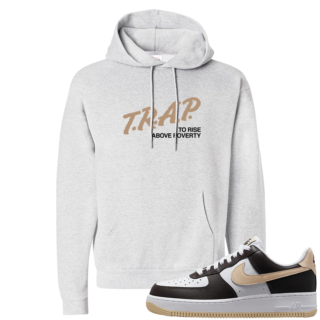 Cappuccino AF 1s Hoodie | Trap To Rise Above Poverty, Ash
