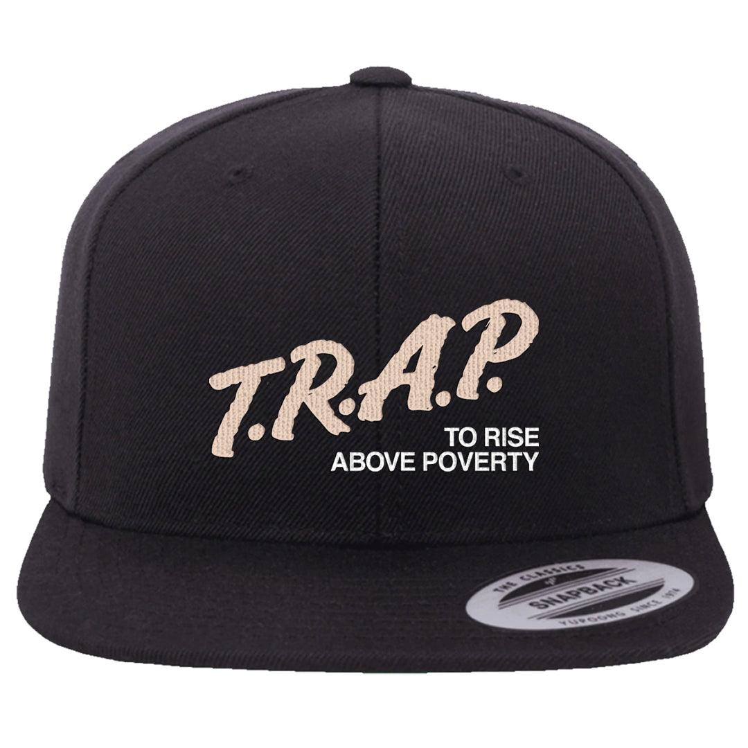 Cappuccino AF 1s Snapback Hat | Trap To Rise Above Poverty, Black