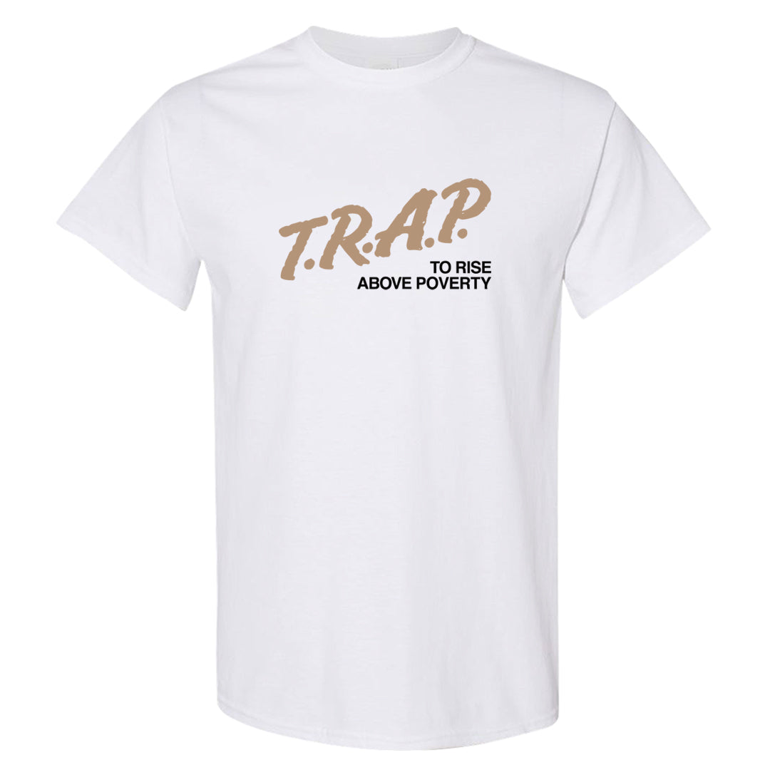 Cappuccino AF 1s T Shirt | Trap To Rise Above Poverty, White