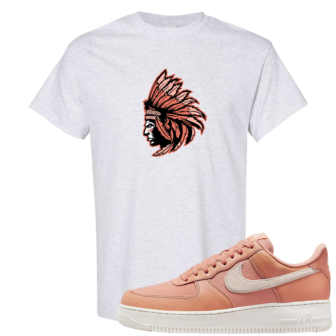 Amber Brown Low  AF1s T Shirt | Indian Chief, Ash