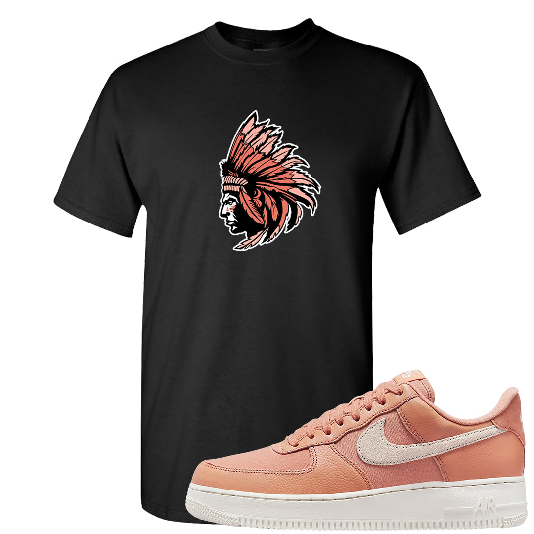 Amber Brown Low  AF1s T Shirt | Indian Chief, Black
