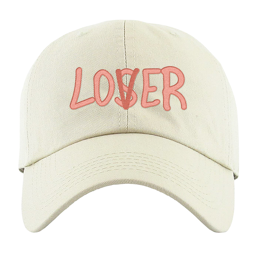 Amber Brown Low  AF1s Dad Hat | Lover, White
