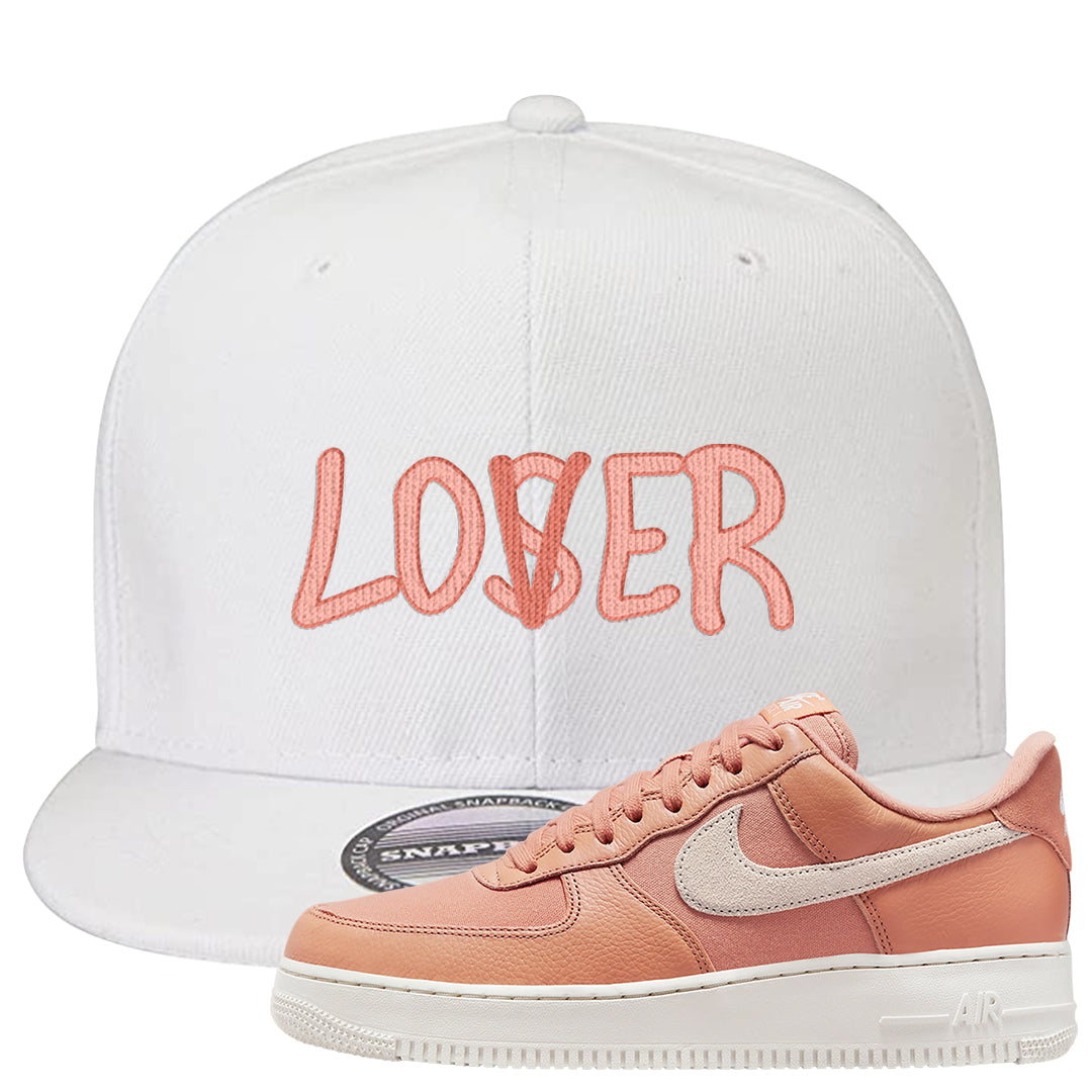 Amber Brown Low  AF1s Snapback Hat | Lover, White