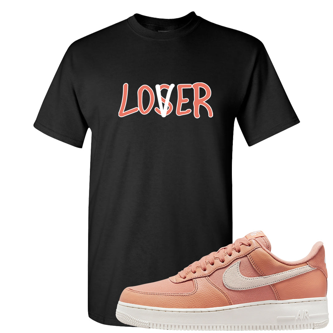 Amber Brown Low  AF1s T Shirt | Lover, Black