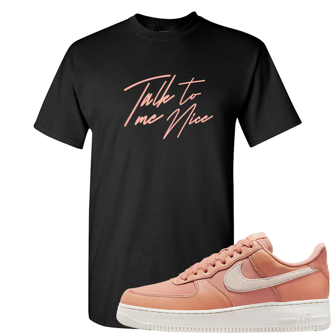 Amber Brown Low  AF1s T Shirt | Talk To Me Nice, Black