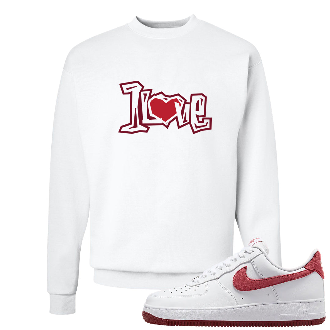 Adobe Low AF 1s Crewneck Sweatshirt | 1 Love, White