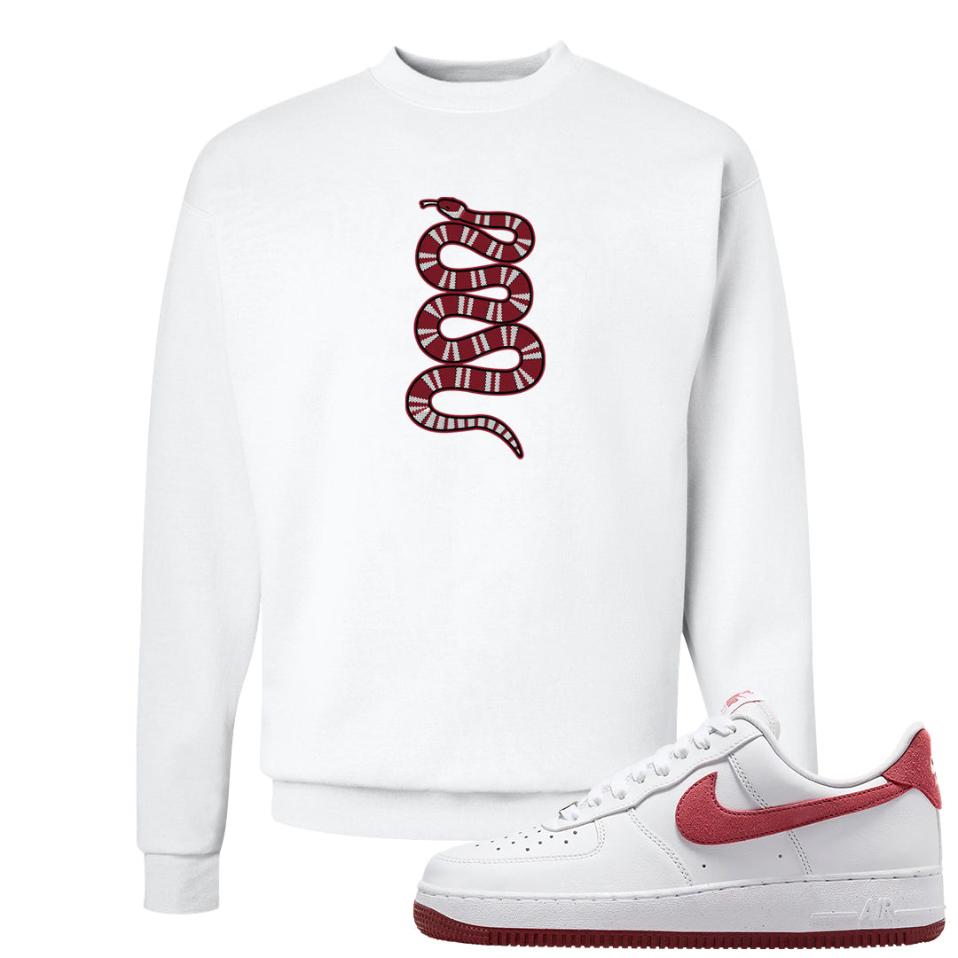 Adobe Low AF 1s Crewneck Sweatshirt | Coiled Snake, White