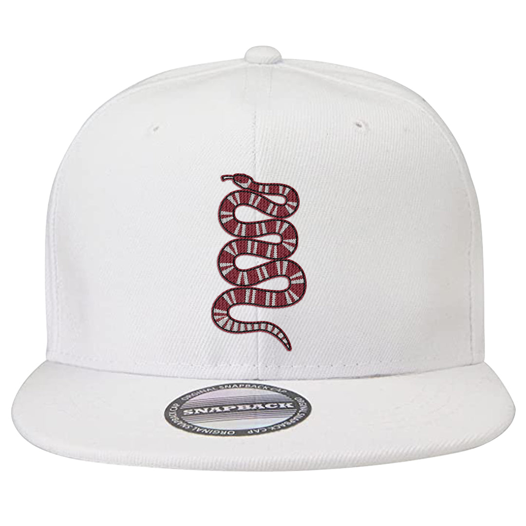 Adobe Low AF 1s Snapback Hat | Coiled Snake, White