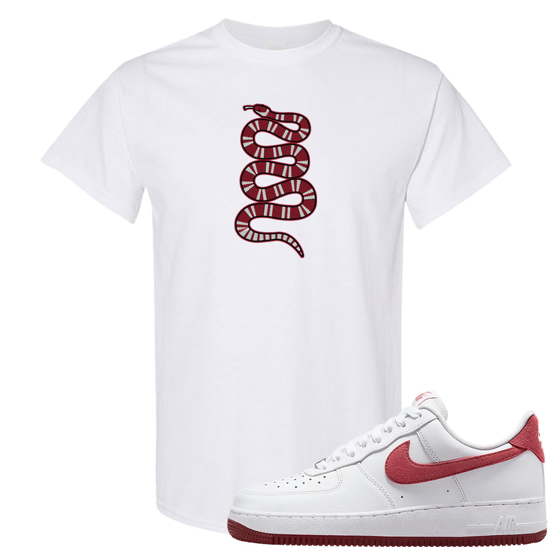 Adobe Low AF 1s T Shirt | Coiled Snake, White