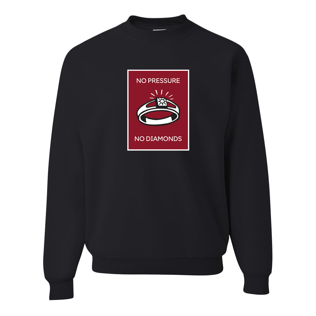 Adobe Low AF 1s Crewneck Sweatshirt | No Pressure No Diamond, Black