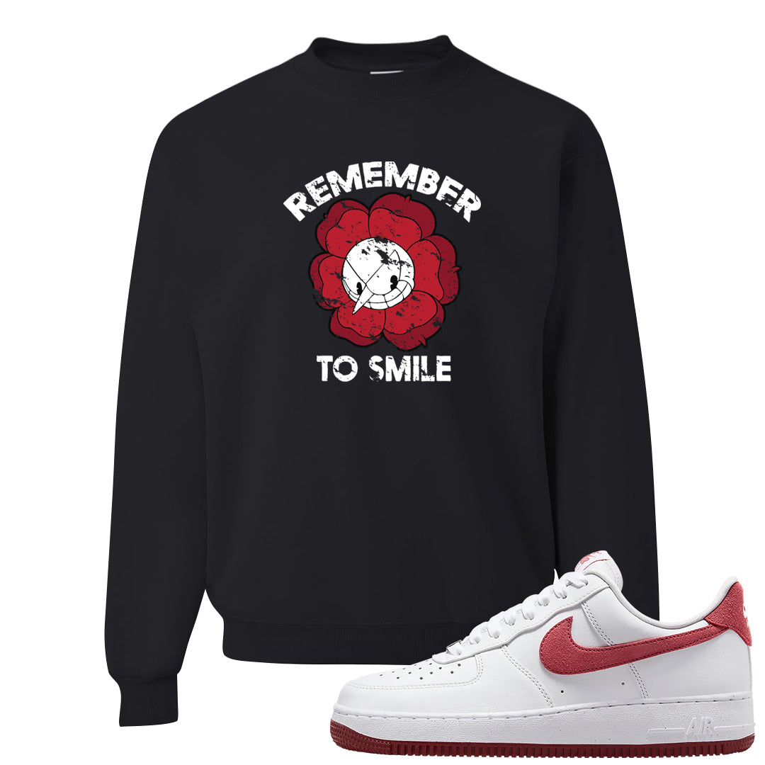 Adobe Low AF 1s Crewneck Sweatshirt | Remember To Smile, Black